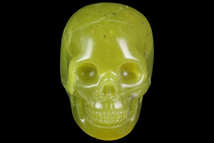 Realistic, Polished Jade (Nephrite) Skull #116436
